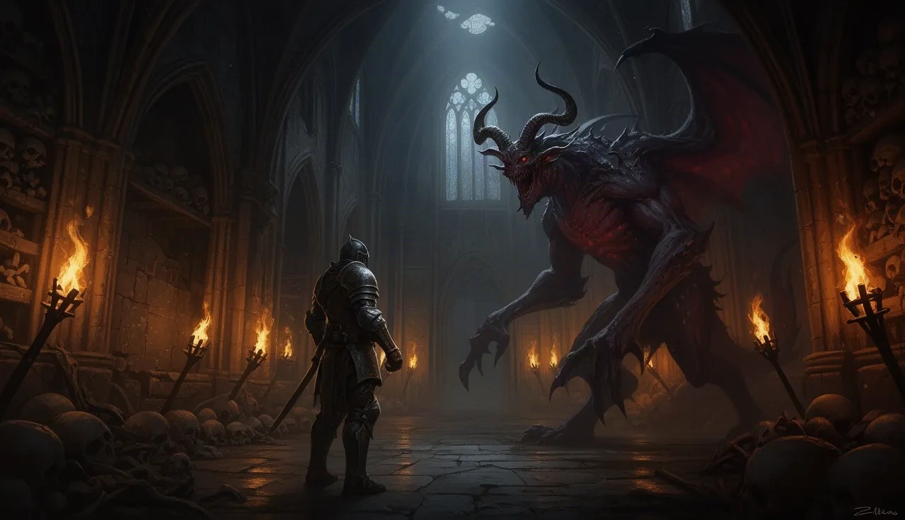 Diablo browser game cover (illustration)
