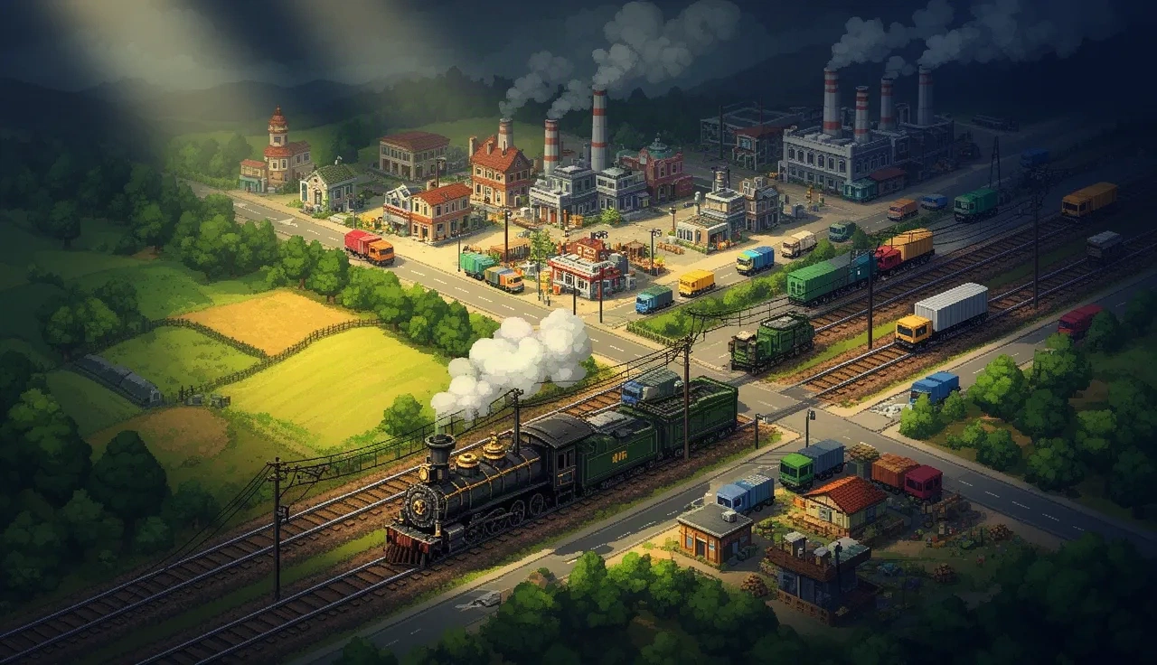 OpenTTD (web build) cover illustration